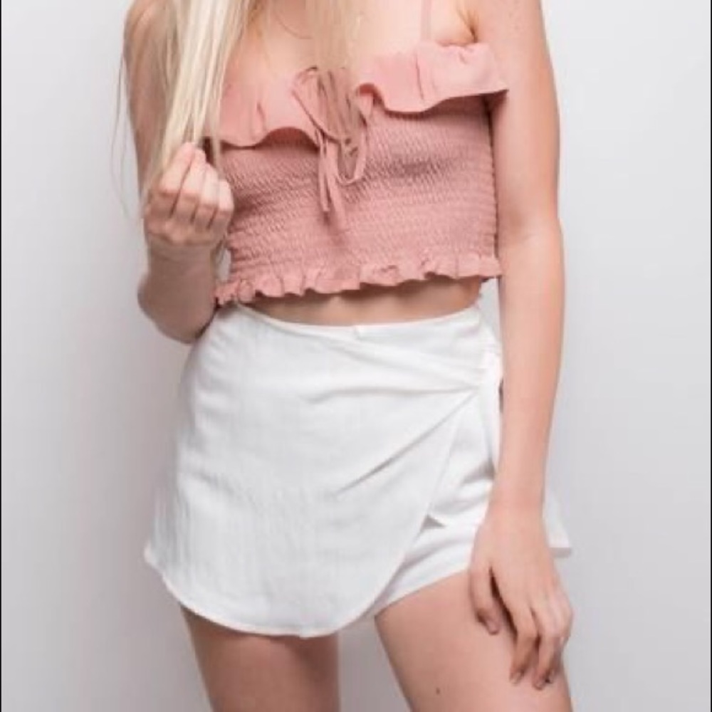 Henrigirl linen side tie skort